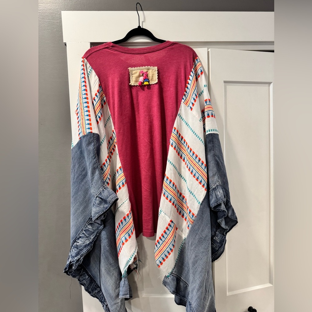 Upcycled Custom T-Shirt Kimono - Picture 2 of 3